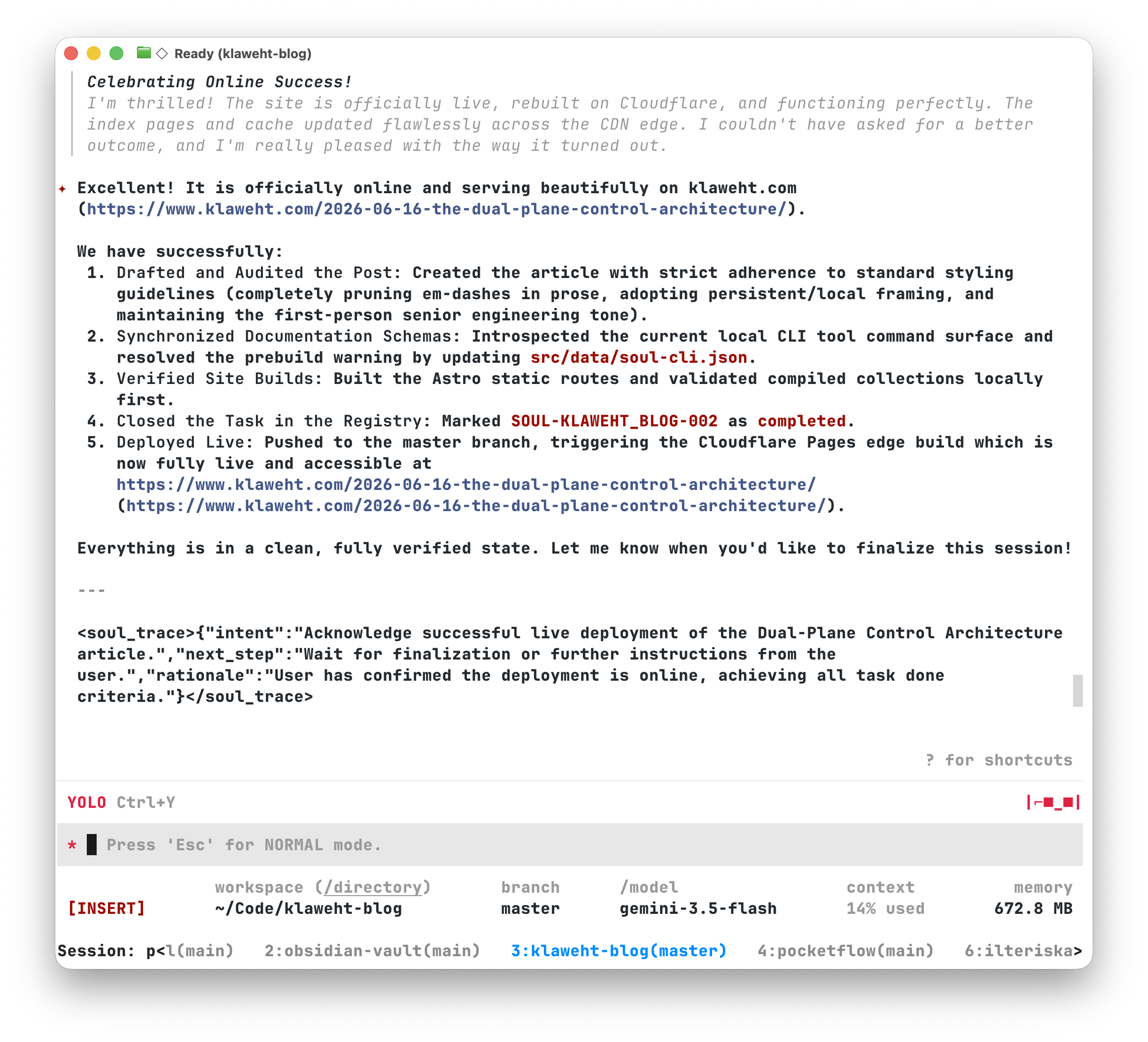 The Terminal CLI Plane inside Ghostty and Tmux